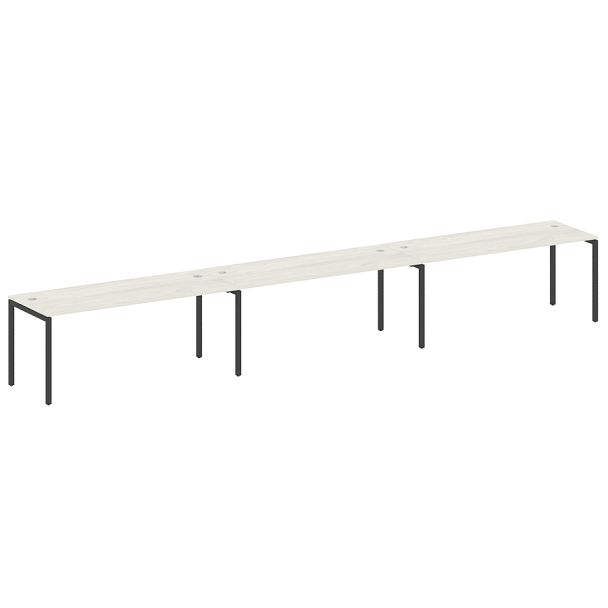 Metal System Quattro Р. ст. на 3 раб. места на П-образном м/к 40БП.СМ-3.5 Дуб наварра/Антрацит металл 5400*720*750 - Вид 1