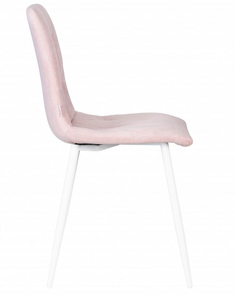 Стул обеденный DOBRIN CHILLY ROMBO (Розовый Simple 03, основание белый) - Вид 3