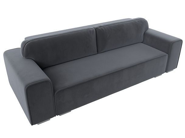 Прямой диван Лига-029 Велюр серый - Вид 5