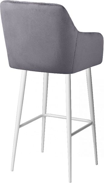 Барное поворотное кресло Барли К, темно-серый H-15/белый - Вид 5