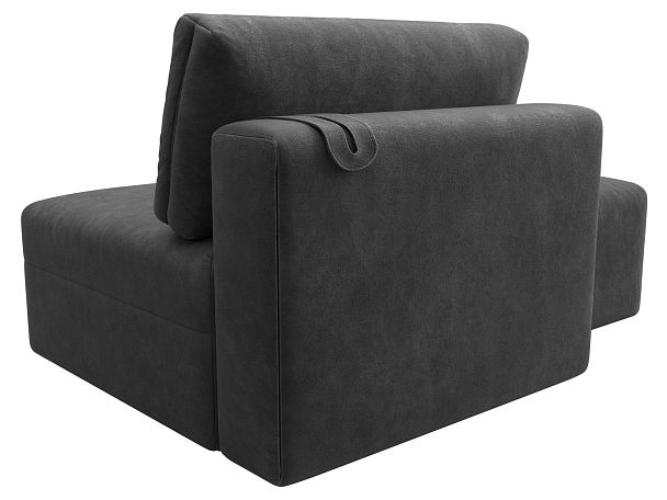 Модули диван и пуф Лига-060 НПБ Велюр серый - Вид 5