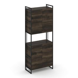 Rift Шкаф 5 ниш широкий RF.SS-52 Дуб Мали/Металл Черный 420*396*2010 - Фото предпросмотра