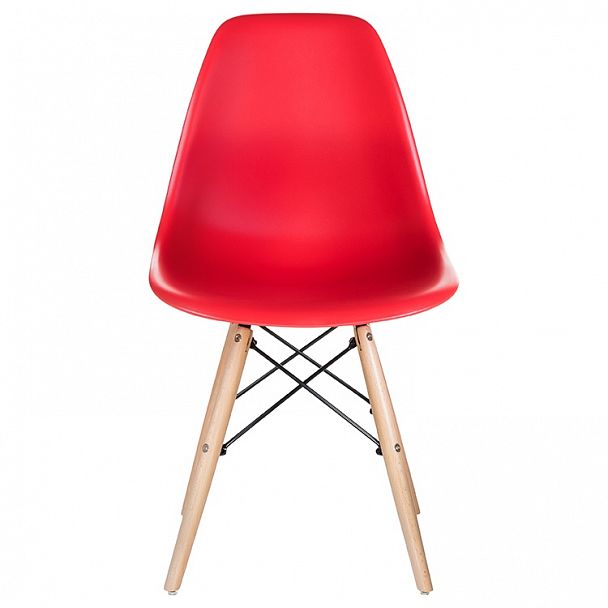 Стул обеденный LMZL-PP623 (ножки светлый бук, цвет сиденья красный) - Вид 2