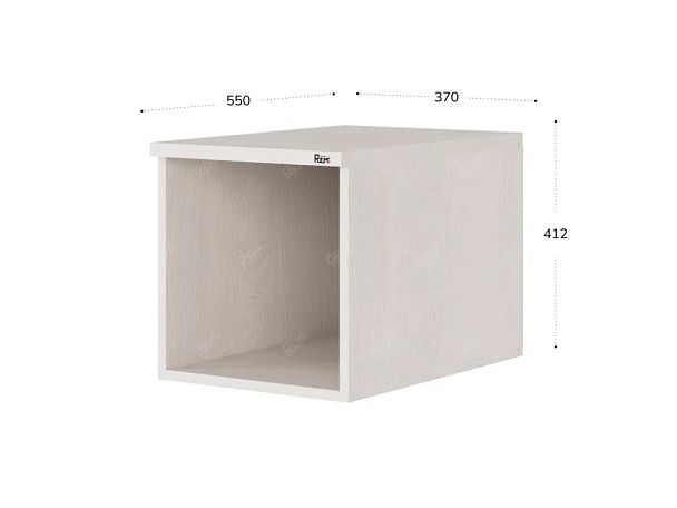 UNITY РА-04Г ДУБ МОЛОЧНЫЙ Антресоль узкая низкая 370х550х380 - Вид 1