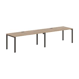 Стол 2-х местный EUWST 3580 Дуб Денвер светлый/Мокко 3526х800х750 EDIS - Фото предпросмотра