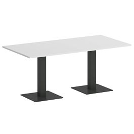 Home Office Стол прямоугольный VR.SP-5-180.2 Белый бриллиант/Антрацит металл 1800*900*753 - Фото предпросмотра