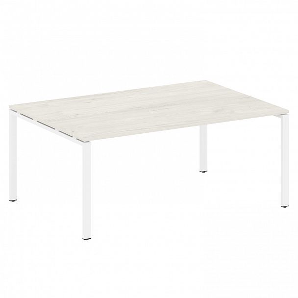 Стол для переговоров "Metal System" БП.ПРГ-1.5 дуб наварра/белый - Вид 1