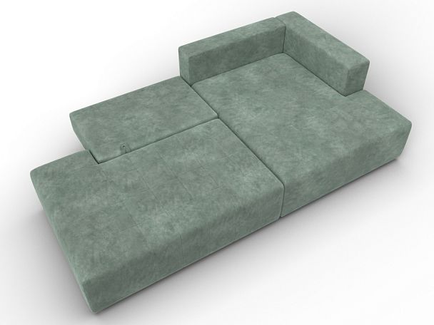 Диван угловой Лига-103 НПБ угол правый Велюр зеленый - Вид 8