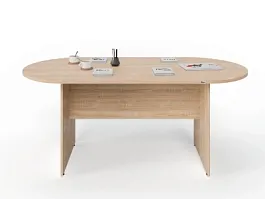 UNITY PКС-09/18 ДУБ СОНОМА Конференц стол овальный Универсальный 1800х900х750 - Фото предпросмотра
