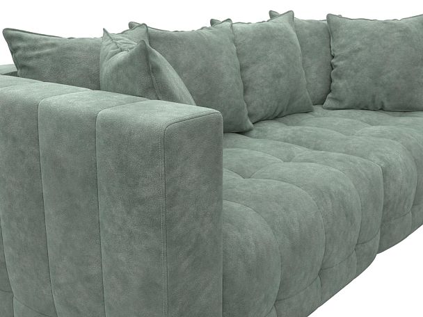 Диван прямой Лига-052 НПБ Велюр зеленый - Вид 4