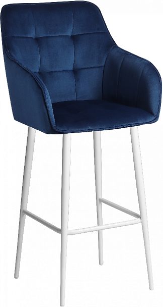 Барное поворотное кресло Мони К, Confetti blue/белый - Вид 4