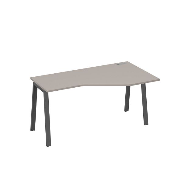 Стол эргономичный правый "Техно" на металлокаркасе TRE A4 А4 Б3 056 БП мокко премиум / металлокаркас антрацит - Вид 1