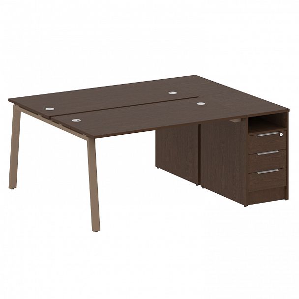 Рабочая станция "Metal System" БА.РС-СТП-2.3 венге/мокко - Вид 1