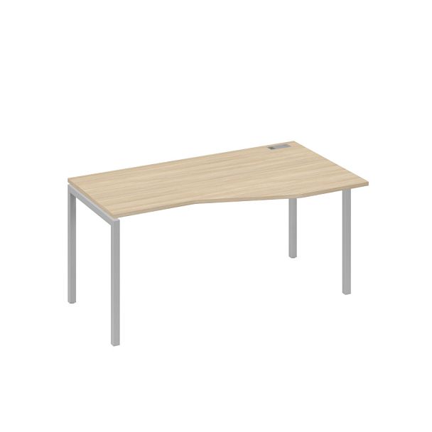 Стол эргономичный правый "Техно" на металлокаркасе DUE A4 А4 Б2 066 БП дуб скандинавский / металлокаркас серый - Вид 1