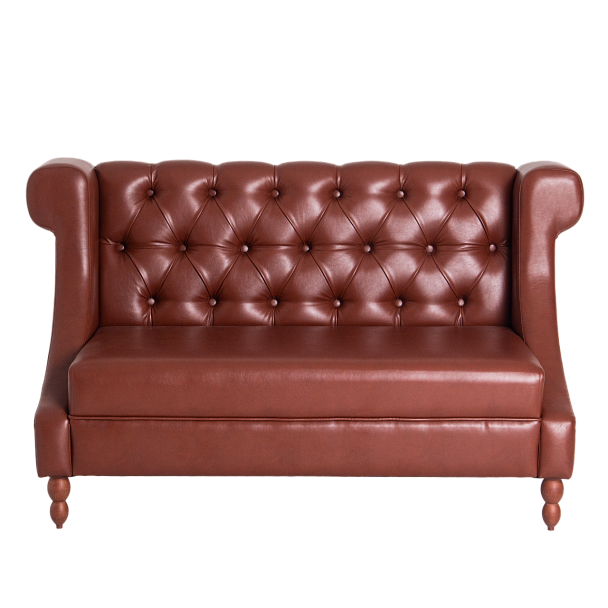 Диван Мельбурн, экокожа, коричневый - Вид 3