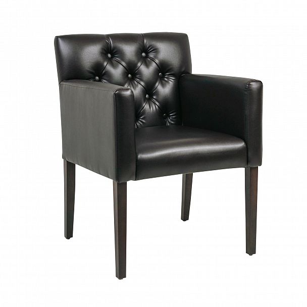 Кресло Денди, экокожа Boston Elite coffee, венге - Вид 2