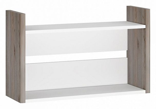 Полка книжная Домино Лайт ПКЛ-О Белый/Нельсон - Вид 1