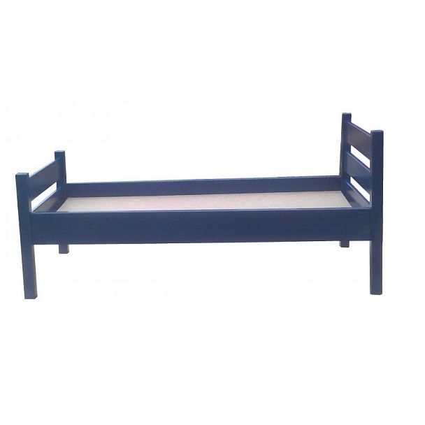 Кровать детская массив/фанера цветная КМ-012, 1400 - Вид 1