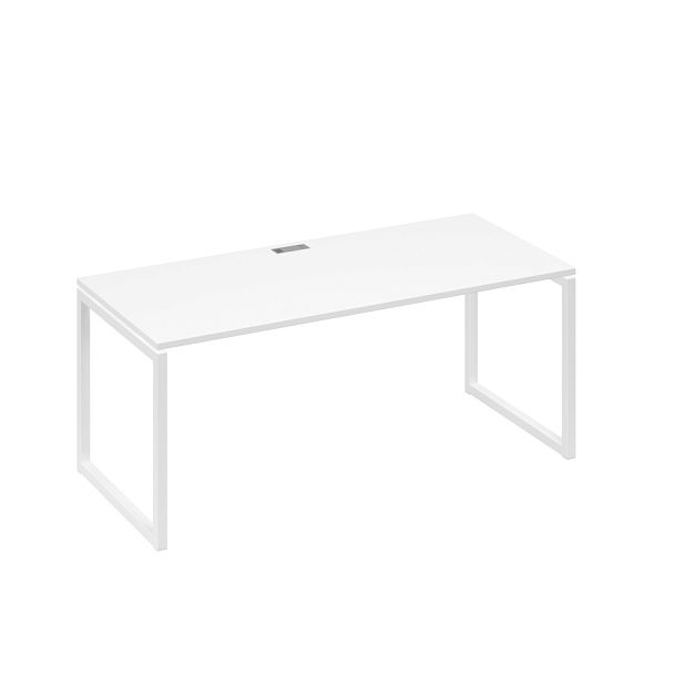 Стол письменный на металлокаркасе QUATTRO A4 А4 Б4 026 БП белый премиум / металлокаркас белый - Вид 1