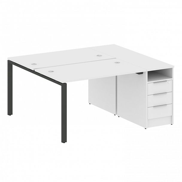 Рабочая станция "Metal System" БП.РС-СТП-2.2 белый/антрацит - Вид 1