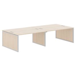 Стол 4-х местный XQPWST 3214 Бук Тиара/Алюминий 3200х1406х750 XTEN-QP - Фото предпросмотра