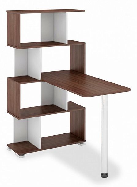 Стол компьютерный Домино СЛ-5-4СТ Белый/Шамони - Вид 1