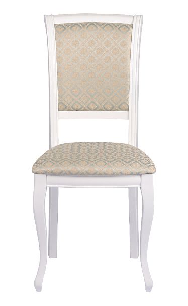 Обеденная группа стол Элат D90(130)х90х76 Белый и 4 стула Арктос Белый/Бирюзовый жаккард - Вид 8