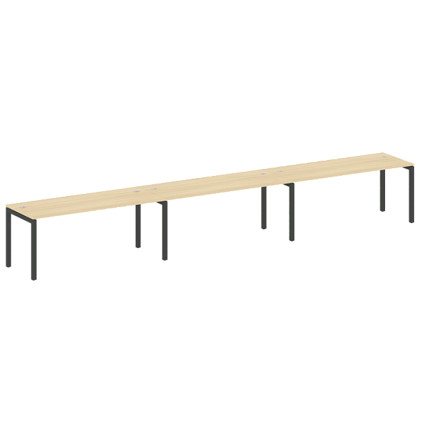 Metal System Quattro Р. ст. на 3 раб. места на П-образном м/к 50БП.СМ-3.5 Акация/Антрацит металл 5400*720*750 - Вид 1