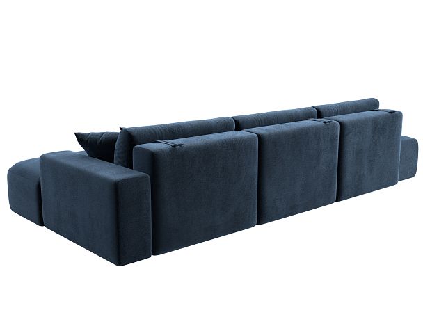 Диван угловой Лига-036 НПБ Модерн Лонг правый угол Велюр синий - Вид 6