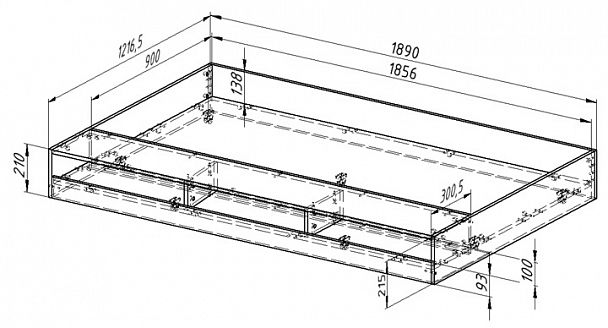 Кровать двухъярусная "Гранада-1КВ" коричневый - Вид 3