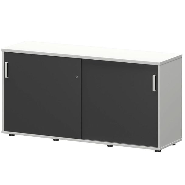 Тумба-купе СМТ-15.7К Тип1 Белый/Графит 1496x444x750 Смарт - Вид 1