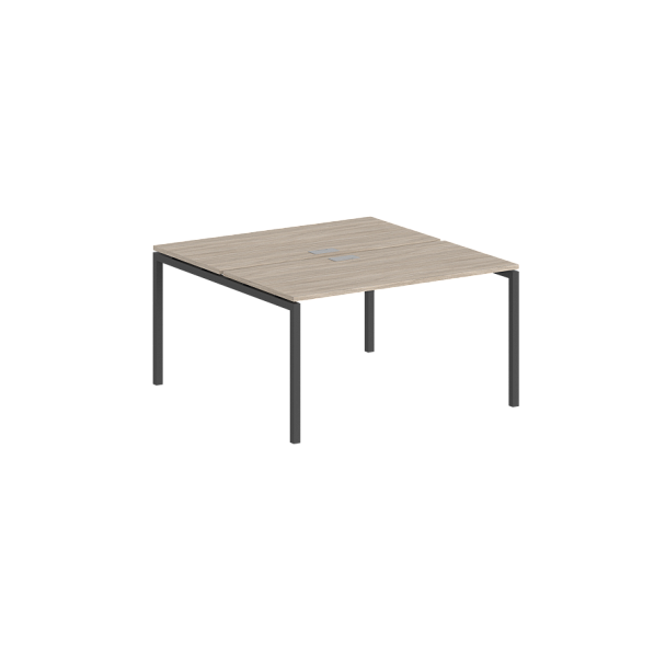 Рабочая станция Sigma 1200х1238х750 / профиль: 40х40 антрацит; столешница: дуб светлый - Вид 1