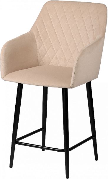 Полубарное поворотное кресло Барли К, Confetti cream/черный - Вид 2