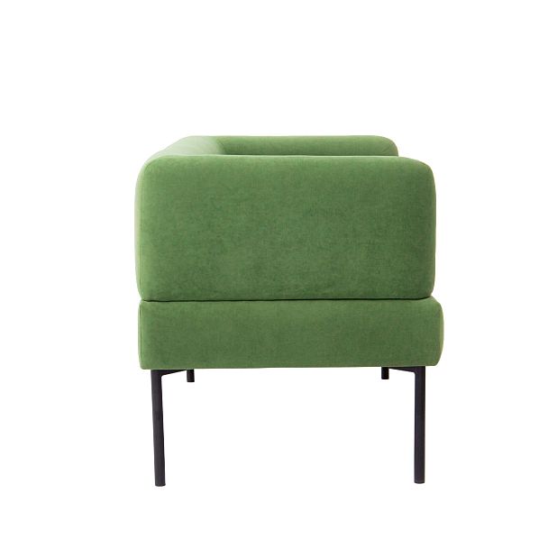 Диван Garda, велюр Galaxy Lite 09, ножки металл черный муар - Вид 3