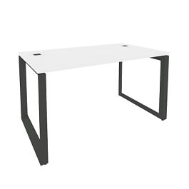 Onix Direct Стол рабочий руководителя на О-образном м/к O.MO-SRR-3.8 Белый бриллиант/Антрацит металл 1380*800*750 - Фото предпросмотра