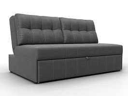 Диван прямой Лига-107 (140) Замша серый - Фото предпросмотра