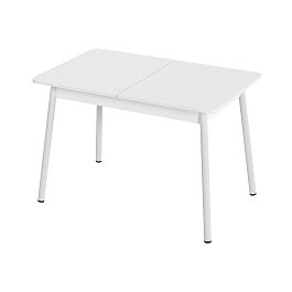 Стол Лион 2 ЛДСП (Подстолье косое белое) НЕ ВЫБИРАТЬ Белый матовый - Фото предпросмотра