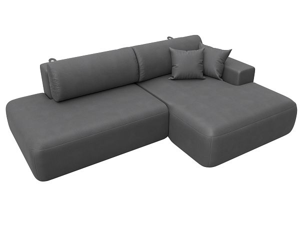 Диван угловой Лига-036 НПБ Модерн правый угол Искусственная замша серый - Вид 5