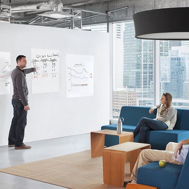 Доска-панель маркерная самоклеящаяся, белая в рулоне (45х100 см), BRAUBERG, 236470 - Вид 8