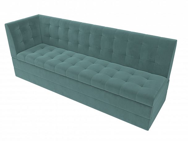 Кухонный диван Бриз с левым углом (полностью велюр бирюзовый) - Вид 5