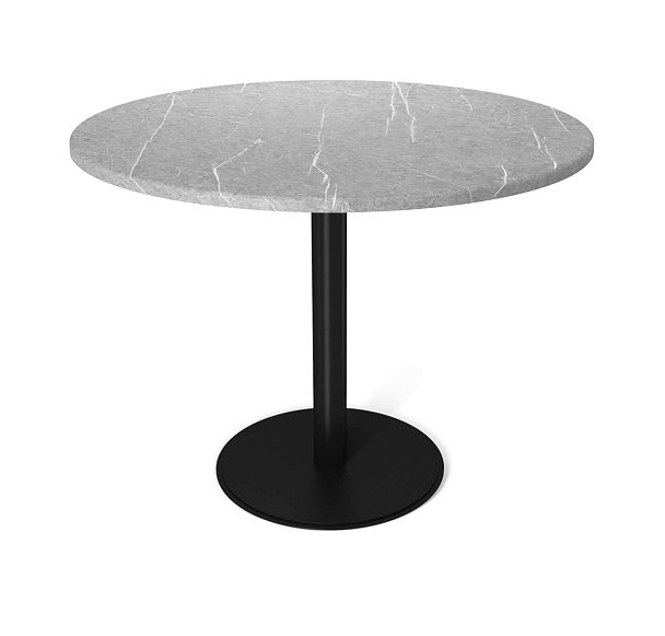 Стол Sheffilton SHT-TU43/TT 90 МДФ черный муар/серый мрамор - Вид 2