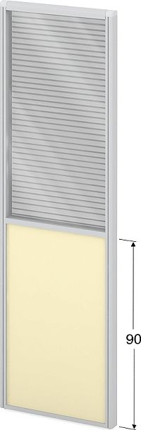 Модуль комбинированный "Мобильные офисные перегородки «Логика»"  ПК-ЛГ-МДК200х60/90Ж/Д-В1-308 серый - Вид 1