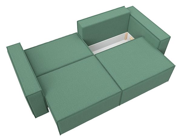 Диван прямой Куба Рогожка зеленый - Вид 9