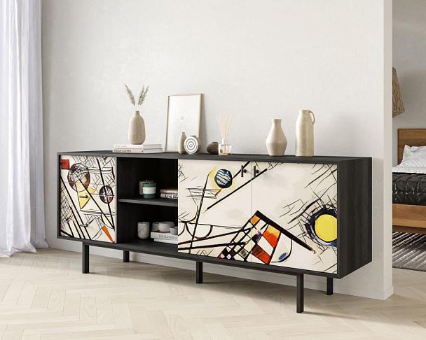 Комод с дверками и нишей Emerson by Kandinsky арт EM15/Print_01 - Вид 3