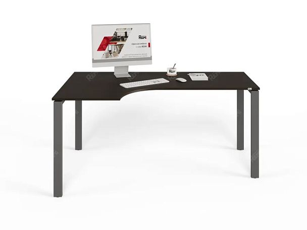 UNITY РМСУ9-16L ВЕНГЕ Стол на металлокаркасе угловой левый 1600х900х750 - Вид 2