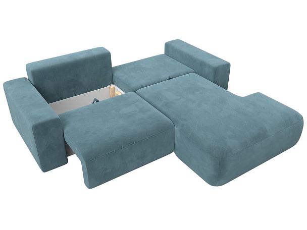 Диван угловой Лига-036 Классик правый угол Велюр бирюзовый - Вид 7