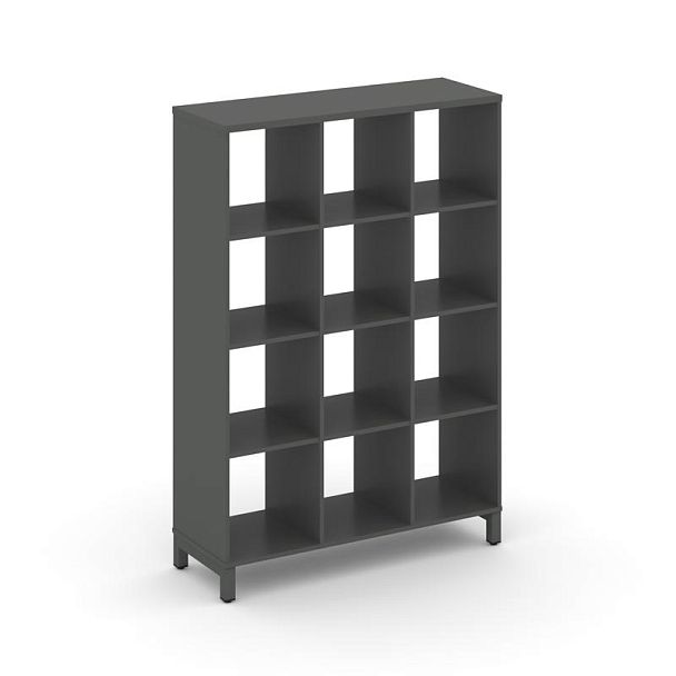 Стайл Проджект Каркас стеллажа 4 яр. SN.KS-430 Антрацит/Металл Антрацит 1121*400*1615 - Вид 1