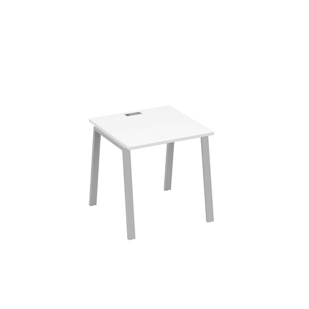 Стол письменный на металлокаркасе TRE A4 А4 Б3 021 БП белый премиум / металлокаркас серый - Вид 1