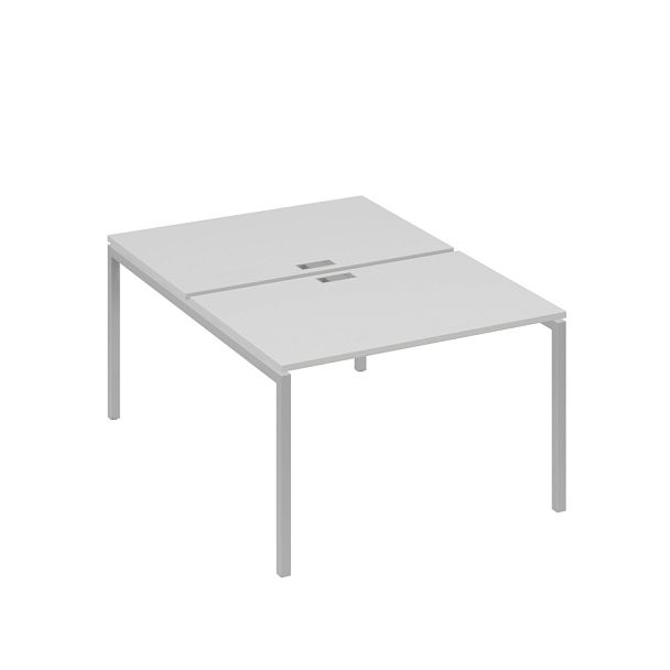 Рабочая станция (2х120) на каркасе DUE A4 А4 Б2 176 БП серый / металлокаркас серый - Вид 1