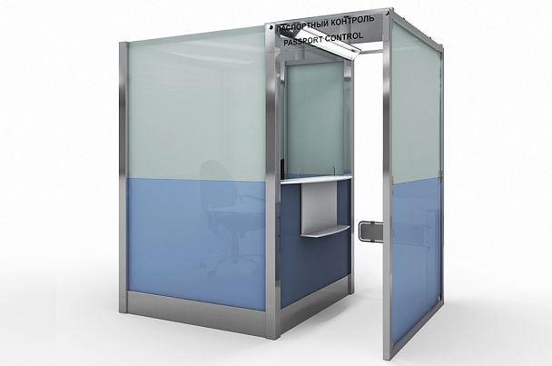 Кабины паспортного контроля с каркасом из нержавеющей стали - Вид 3